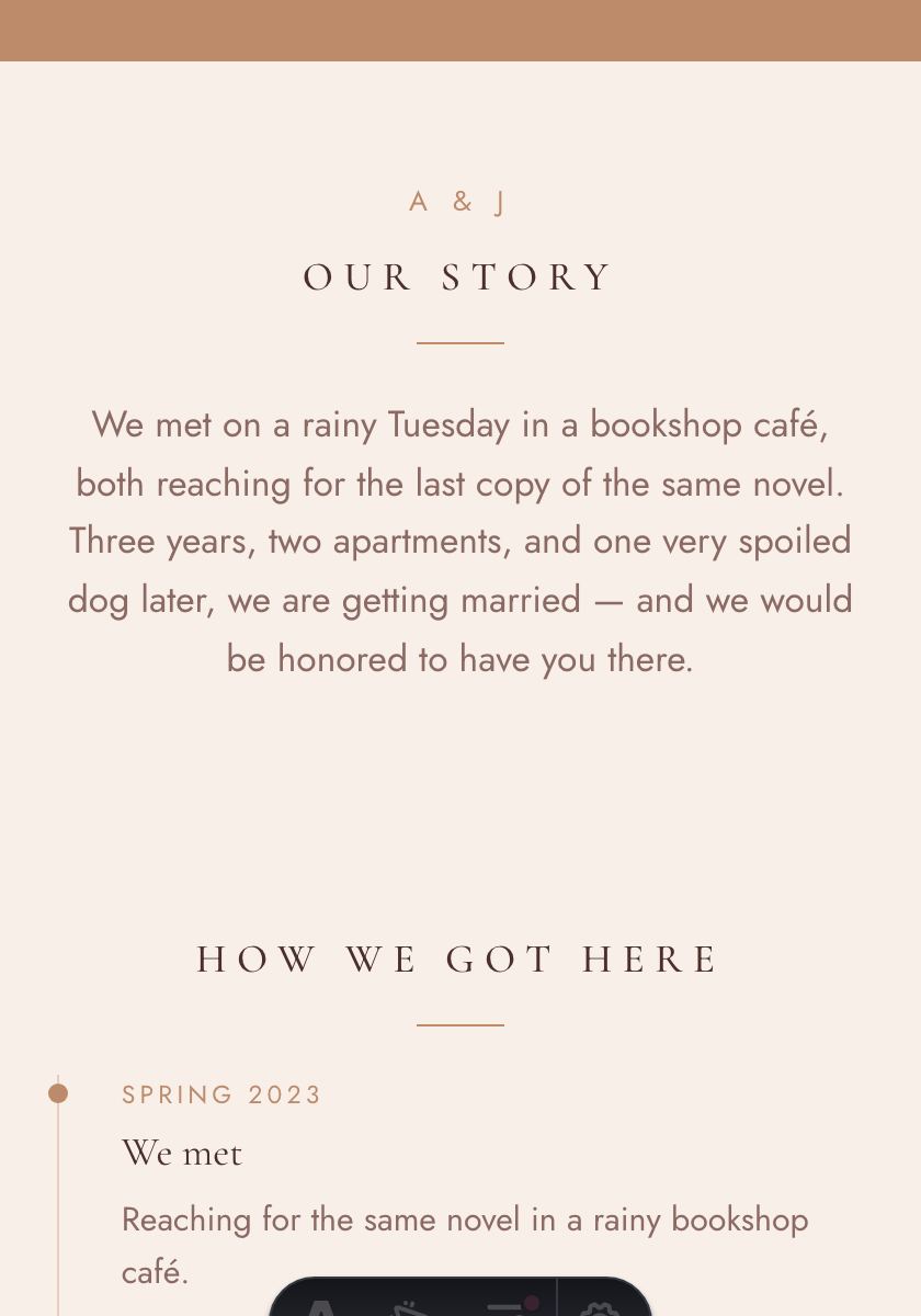 Classic Blush wedding invitation design preview